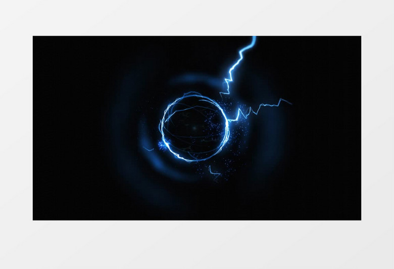 震撼闪电能量球Logo动画AE视频模板