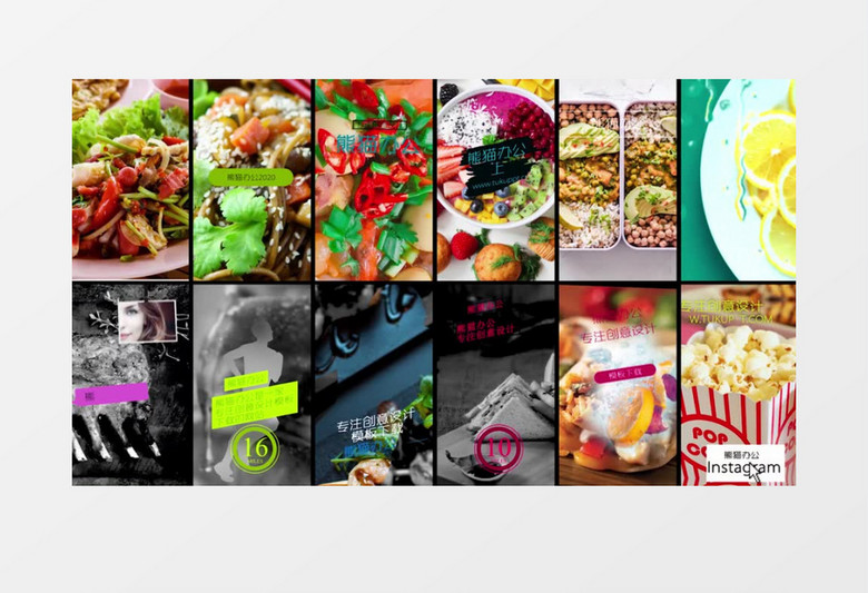 12款简约有趣的Instagram风格ae视频模板