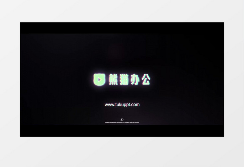 史诗数字故障效果标志展示ae模板