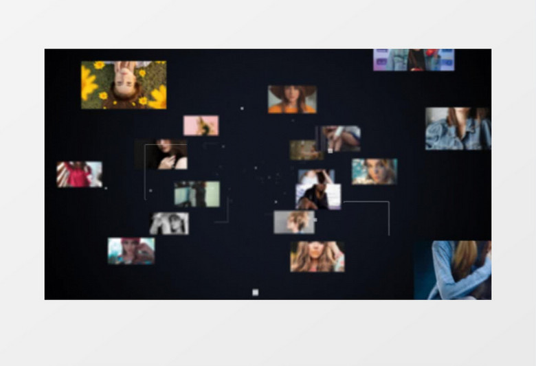 多照片视频由内向外穿梭片头logo展示ae模板