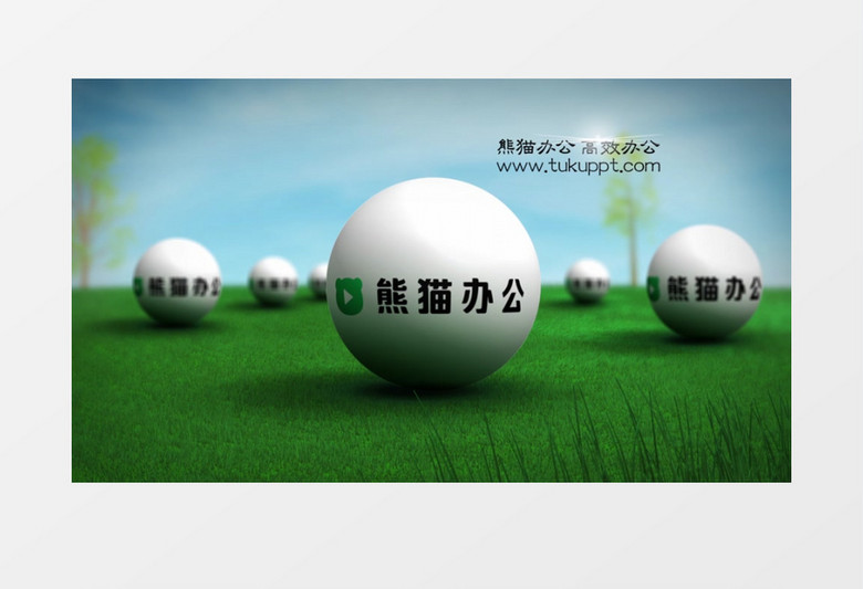 高尔夫球LOGO动画标志展示AE模板