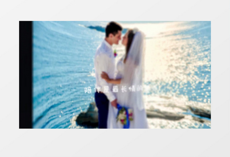 唯美婚礼三维曲面扭曲图片展示片头AE视频模板