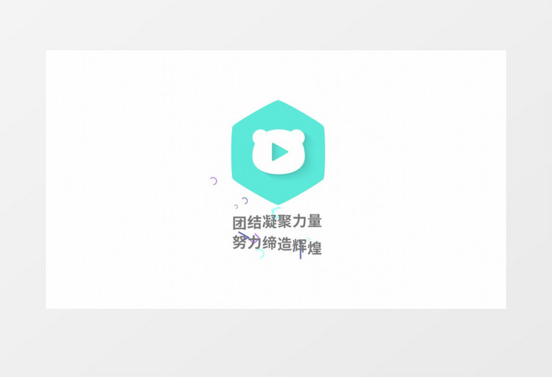 彩色形状标志logo动画展示AE视频模板