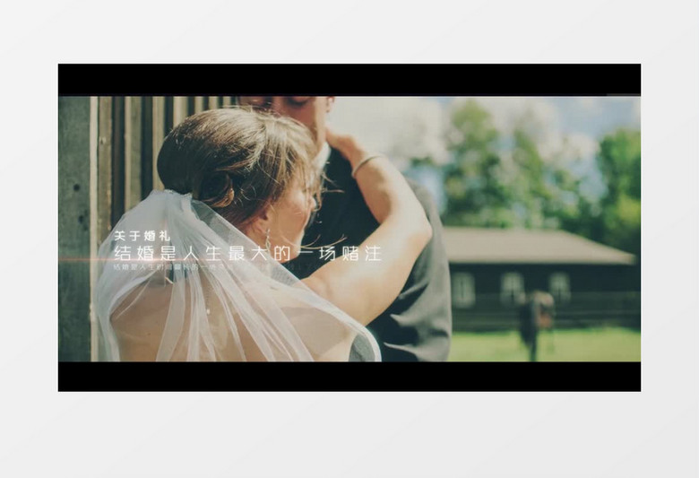 时尚幸福婚礼相册展示ae视频模板