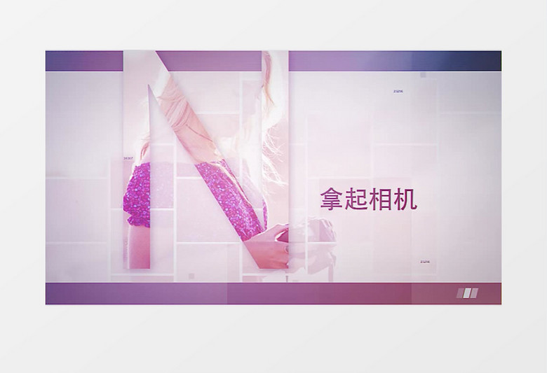 字母格子图文相册展示AE模版