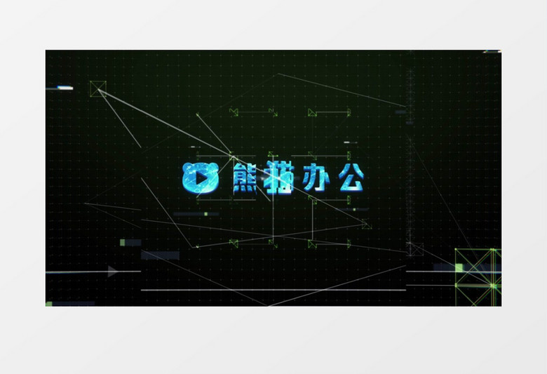 高科技故障效果标志展示ae视频模板