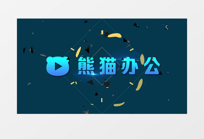 多彩扁平化形状变化logo动画AE视频模板