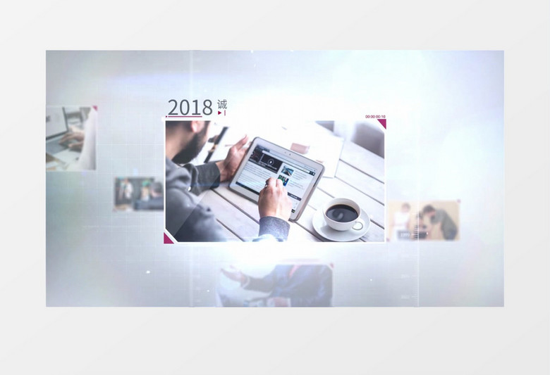 简洁明快企业发展图文宣传片头AE视频模板