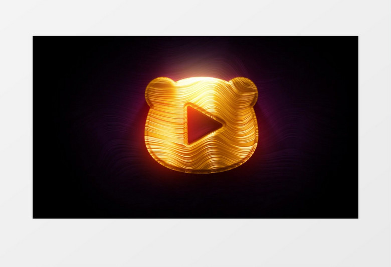  震撼金色三维文字Logo动画AE视频模板