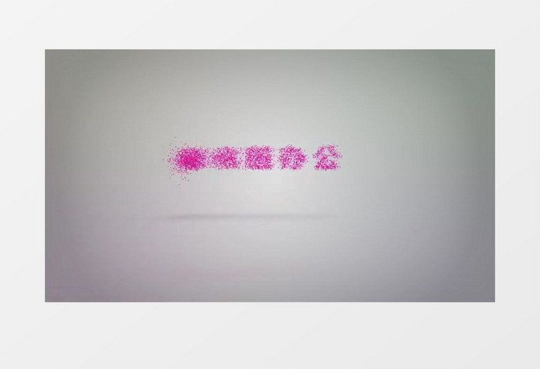 粉色粒子花瓣聚合LOGO特效ae模板