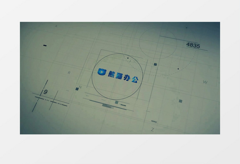 简约商务图纸风数字企业工业图文展示AE视频模板