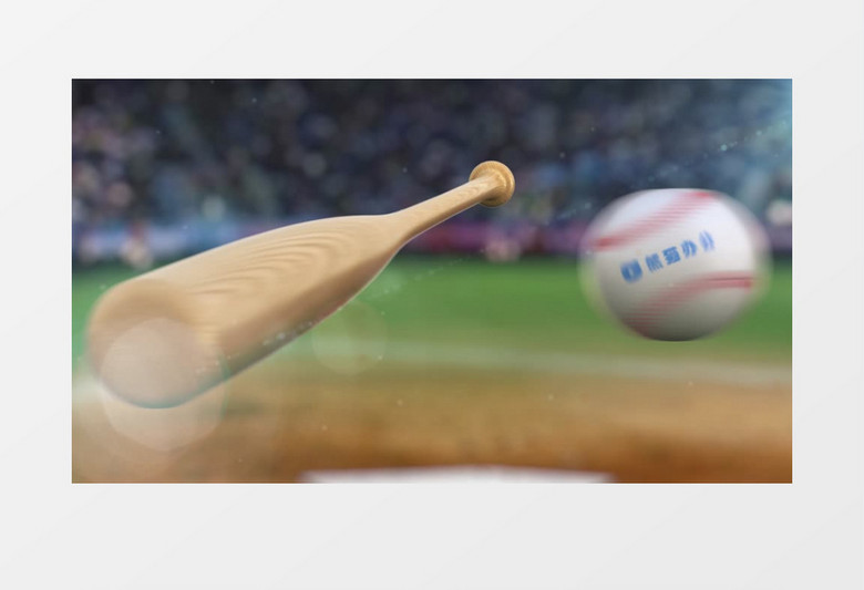 棒球棍击飞棒球LOGO动画视频AE模板