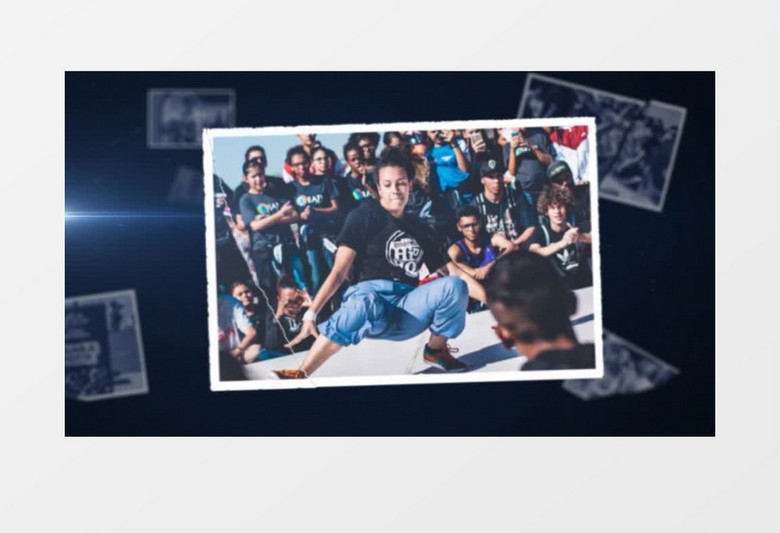 大气三维空间胶片照片相册开场片头ae模板