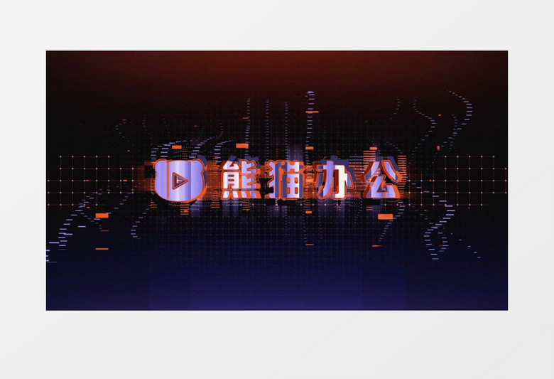 科技动感信号损坏Logo动画AE视频模板