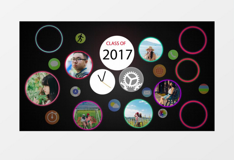 大学生青春毕业纪念相册展示ae模板