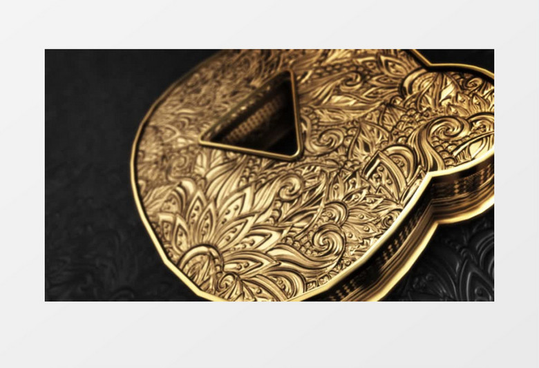 大气金色企业logo标志动画展示AE视频模板