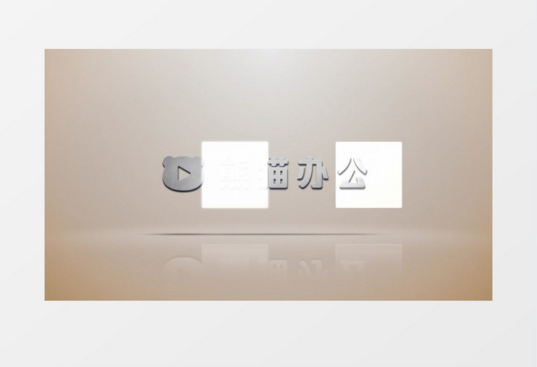  简洁镜面拼贴Logo动画AE视频模板