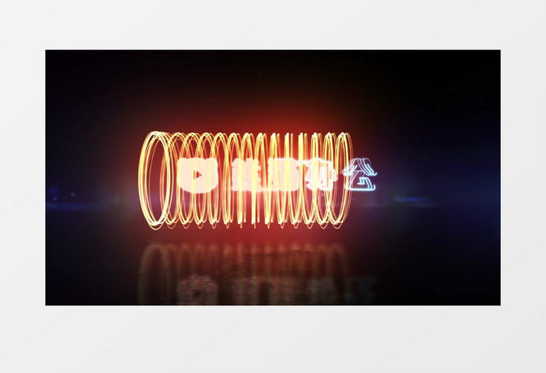 线条光环Logo动画AE视频模板