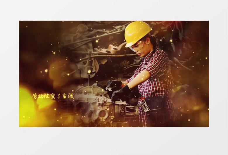 金色粒子飘动图片介绍宣传片头AE视频模板