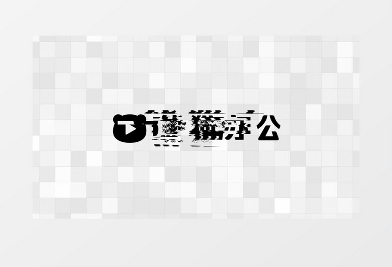 简洁马赛克图形变化logo展示AE视频模板