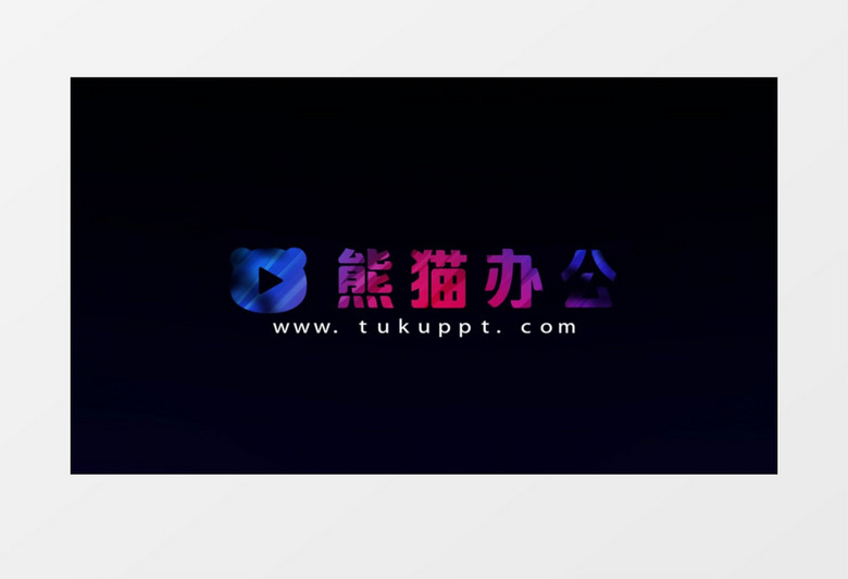 炫彩彩色交汇标识展示ae视频模板