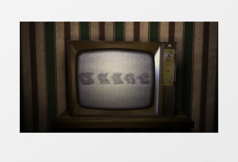  老旧电视机logo视频AE模板