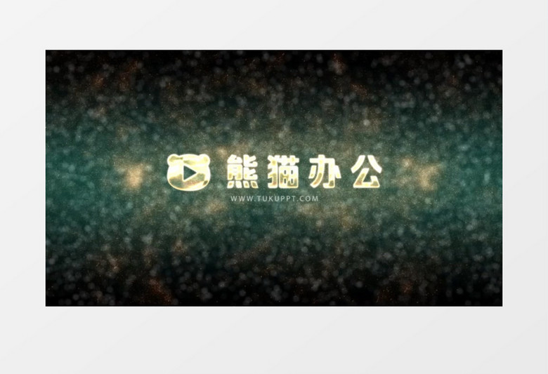 金色史诗粒子动画logo标志展示ae模板