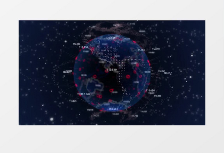 科幻风格蓝色科技全息地球ae模板