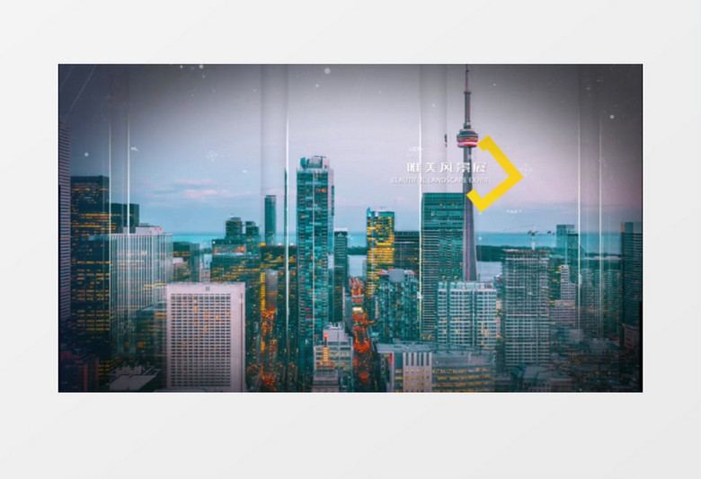 大气多边形转场平移切换图片展示ae模板