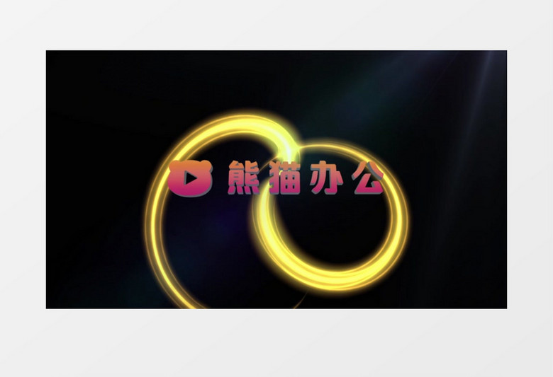 光线交叉动画标志展示ae模板