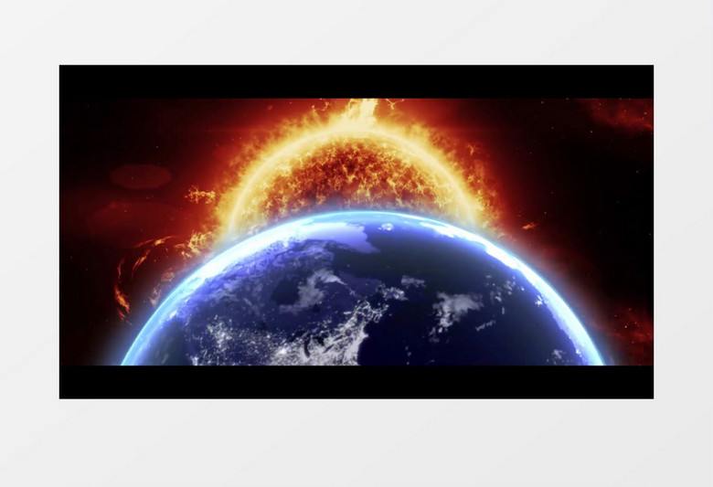 火焰地球撞击特效ae视频模板