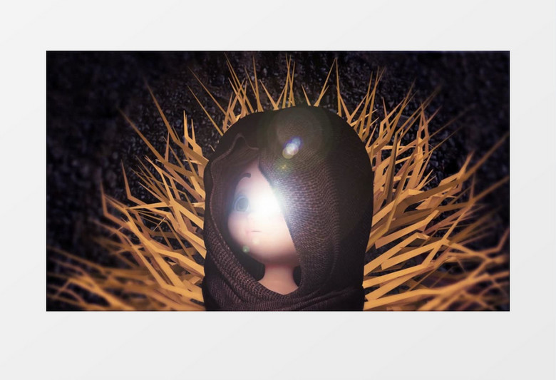 阿拉伯卡通动画圣诞片头ae视频模板