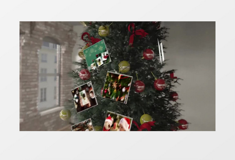 圣诞树挂照片视频展示ae模板
