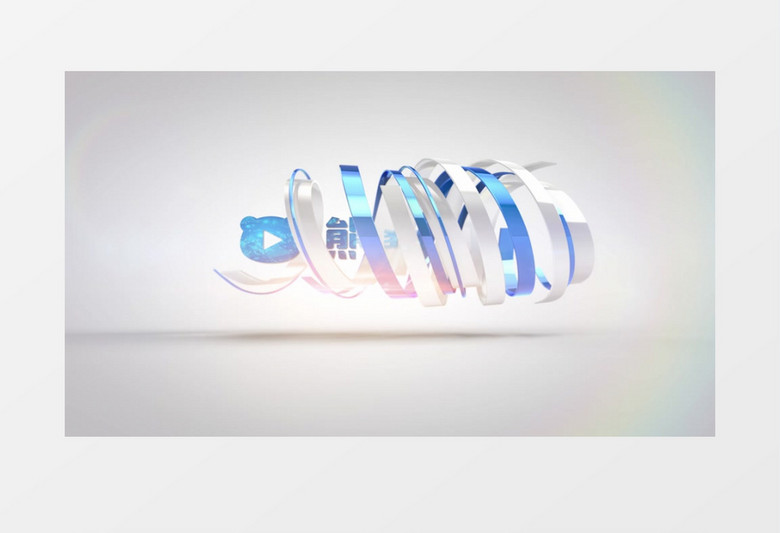 绸带环绕Logo动画AE模板