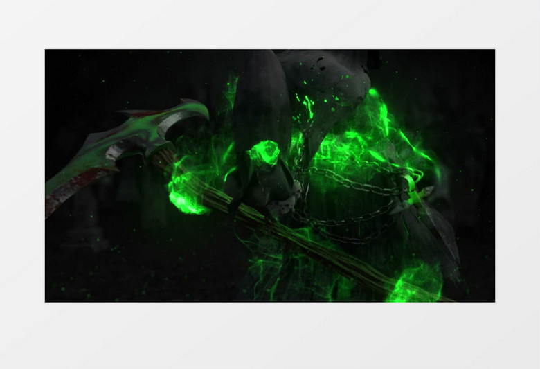 三维恐怖死神片头动画AE模板