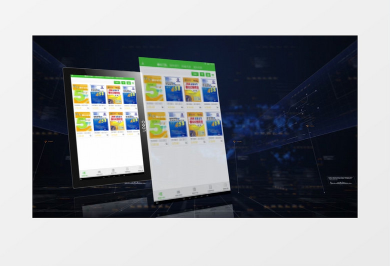 深色科技感平板手写板APP应用AE模板