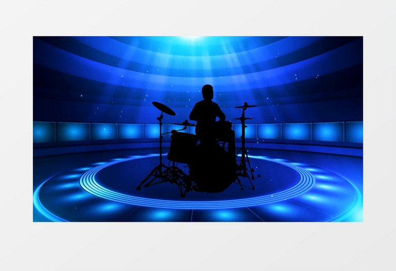 夜店舞台剪影音乐人舞动AE模板