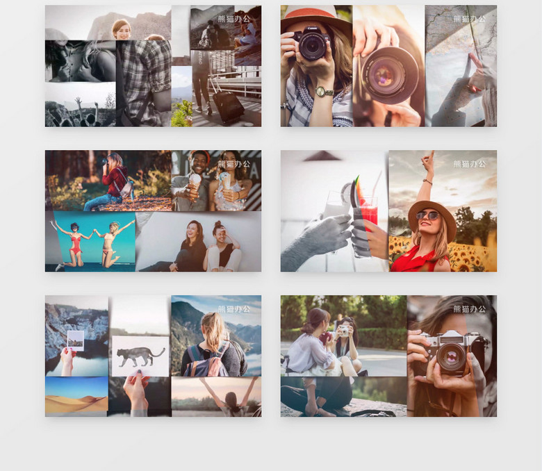 多张图片相册展示ae视频模板