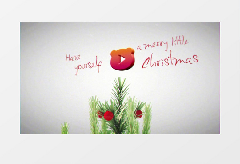 圣诞树照片展示ae模板