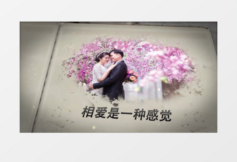 结婚婚礼相册展示幻灯片ae视频模板