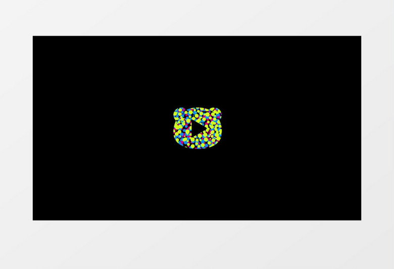 多彩圆点简洁标志动画展示