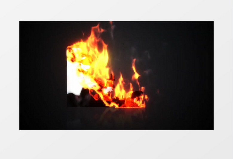 创意照片logo燃烧出场展示ae视频模板