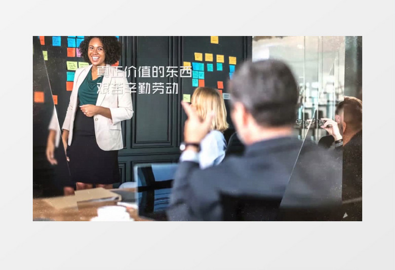 清新干净玻璃质感图文简介展示ae视频模板