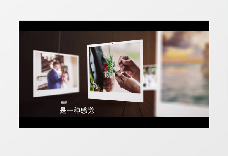 悬挂照片移动幻灯片展示