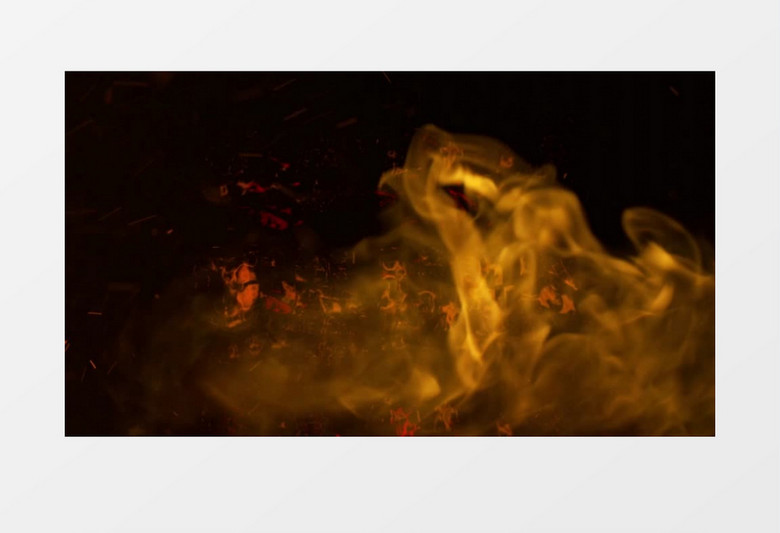 大气火焰特效动画标志展示ae模板