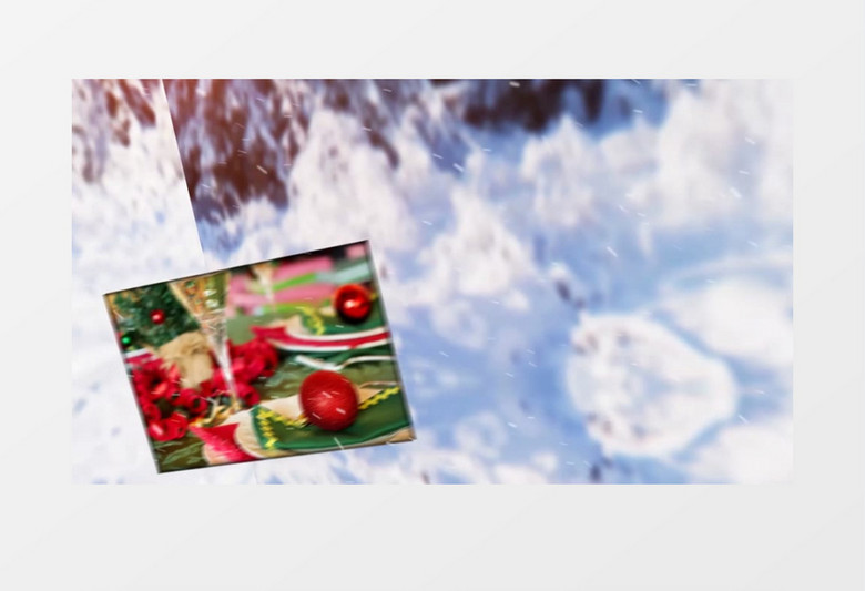 美好圣诞节冰雪图片展示ae视频模板