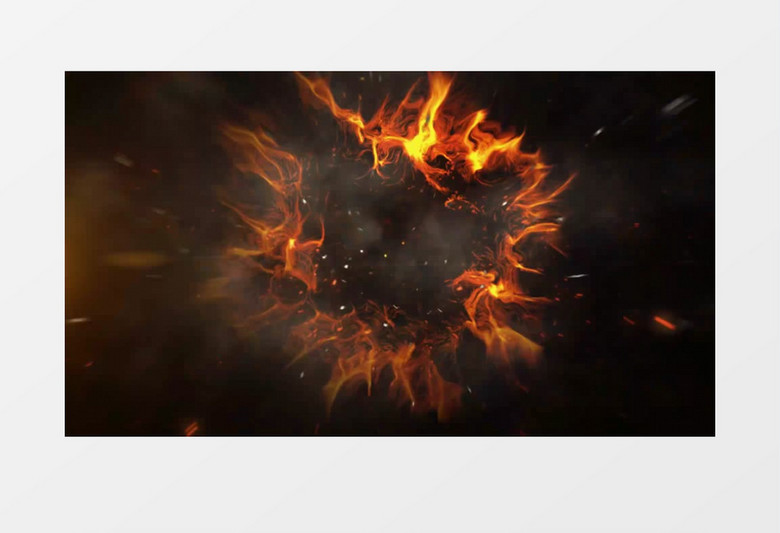 3D冲击波大气震撼火焰效果背景视频