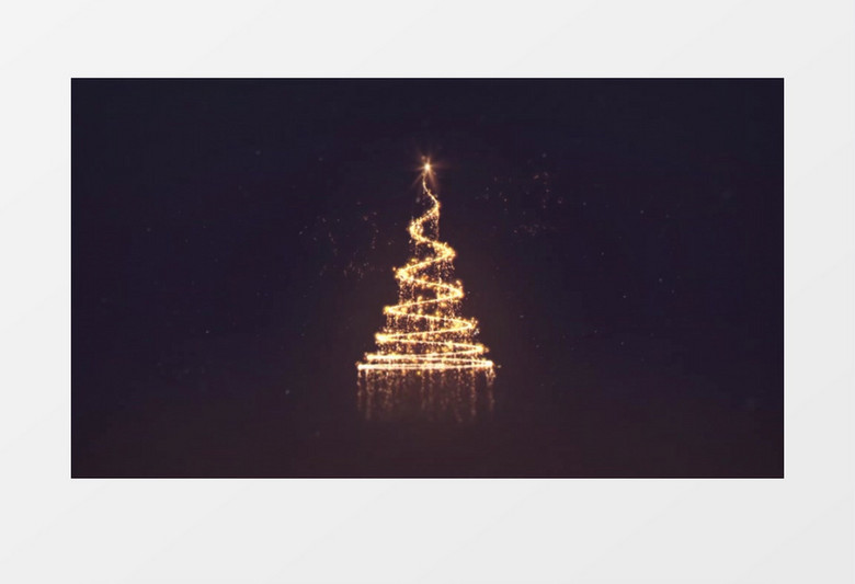 创意圣诞节粒子光芒logo入场展示ae视频模板