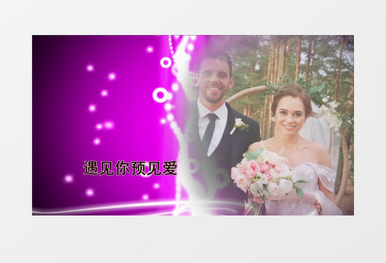 紫色梦幻婚礼片头会声会影模板