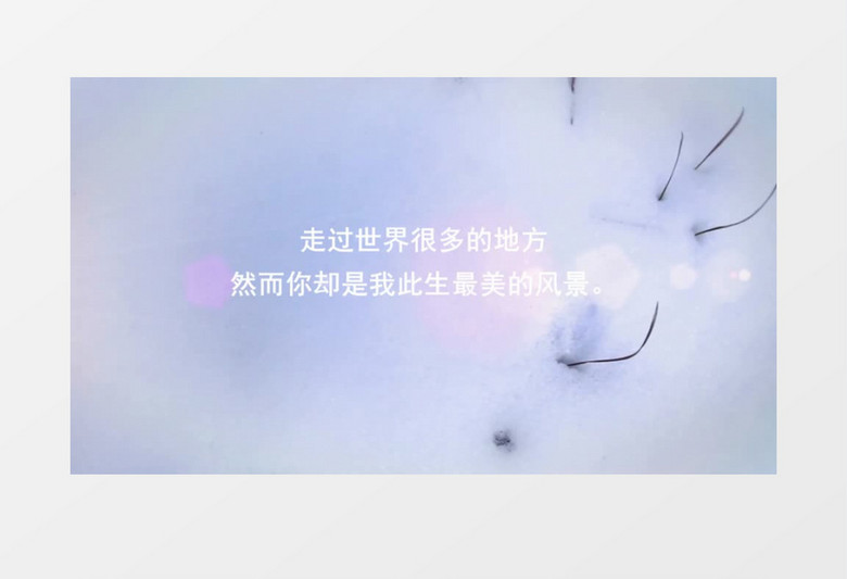 冬季主题背景浪漫婚纱相册会声会影模板